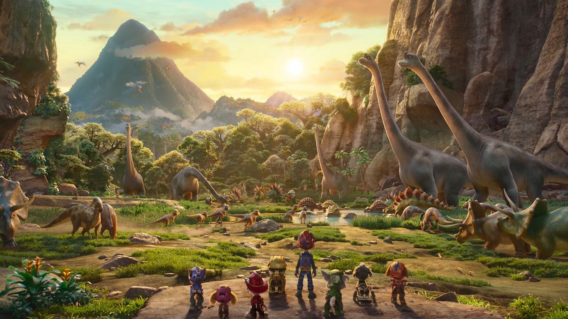Fondo de película de La Patrulla Canina: La dino película